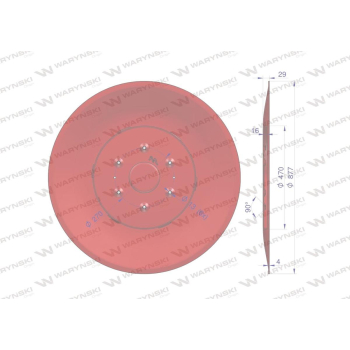 Talerz ślizgowy Kosiarka rotacyjna 1,85 m gr. 4 mm Waryński-86984
