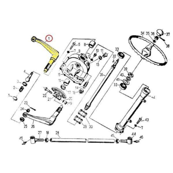 Ramię mechanizmu kierowniczego prawe C-330 ORYGINAŁ URSUS-8730