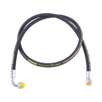 Przewód hydrauliczny gwint M22x1.5 prosta/90 stopni (kolanko) L-2000mm DN12-1SN (AK-13-2000; P11P12) 16.0MPa Waryński