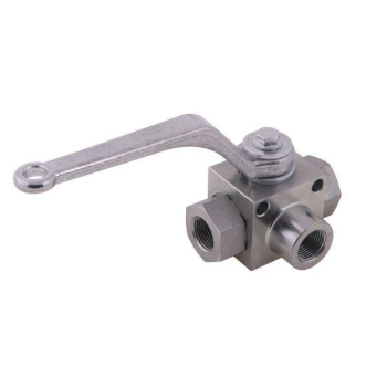 Zawór kulowy hydrauliczny 3-drogowy 3/2 - 3/8
