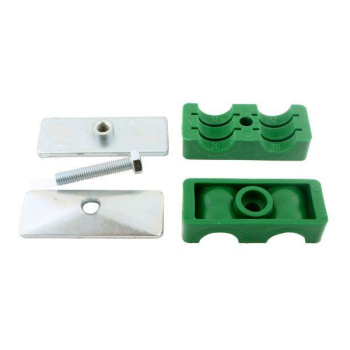 Uchwyt (obejma) podwójny kompletny do rur/węży/przewodów - rozmiar fi 22mm-87999