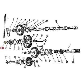 Nakrętka łożyskowa KM4 970703 C-360/Zetor-871