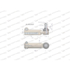 Przegub kierowniczy 148mm- M1 1/8-12 AL39020 WARYŃSKI-88089
