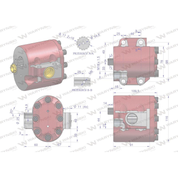 Pompa hydrauliczna 5211-7745 Wzmocniona 42l/min ZETOR WARYŃSKI-88369