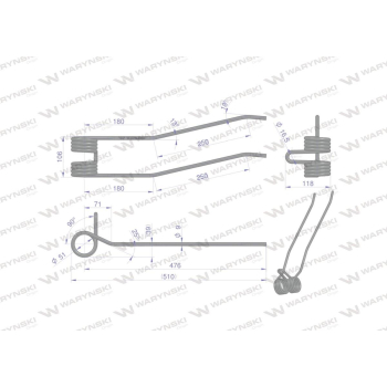 Palec zgrabiarka zastosowanie Kuhn WARYŃSKI W-57644010-88394