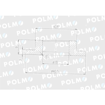 Uszczelka złącza standard Euro (  sprzedawane po 10 ) POLMO-88488