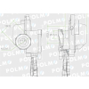 Złącze przewodów powietrza z zaworem C-330/360 (miękkie) 22x1.5 POLMO-88827