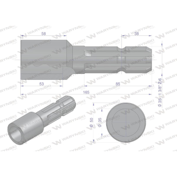 Redukcja adapter otwór wew. Q 35 mm na wałek 1 3/8