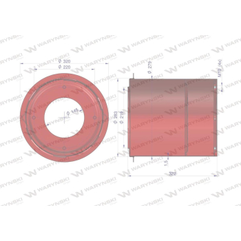 Osłona bębnowa Kosiarka rotacyjna blacha 1.5mm Waryński-89107