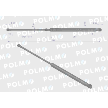 Siłownik szyberdachu L max. 519mm AL160699P JOHN DEERE POLMO-89474