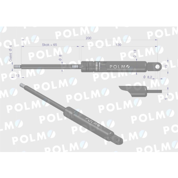 Siłownik szyberdachu L max. 200mm 3901826M90P MASSEY FERGUSON POLMO-89552