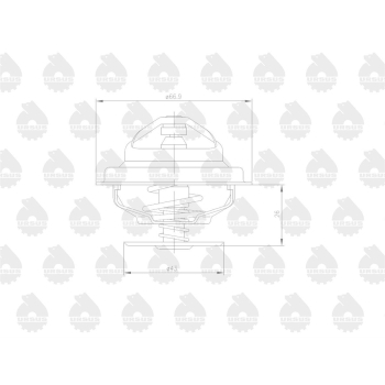 Termostat Forterra Zetor 70011316 ORYGINAŁ URSUS-89637