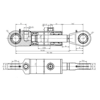 Cylinder hydrauliczny CJ2F-63/36-500Z (dwustronny) do Ładowacz TUR Kraj-89824