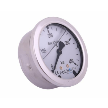 Manometr glicerynowy M63 0-400 bar tylne przyłącze G1/4" POLMO