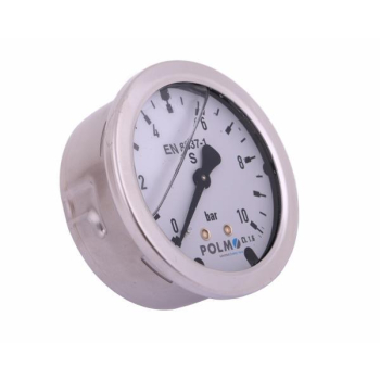 Manometr glicerynowy M63 0-10 bar tylne przyłącze G1/4" POLMO