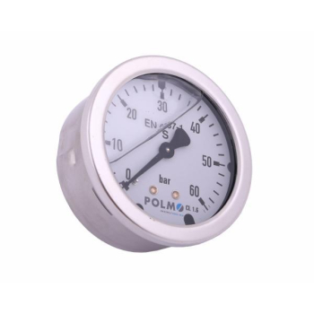 Manometr glicerynowy M63 0-60 bar tylne przyłącze G1/4" POLMO