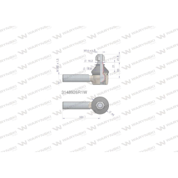 Przegub kierowniczy 101mm- M20x1,5 3148926R1 WARYŃSKI-90614