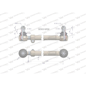 Drążek kierowniczy 1335mm 3230318R WARYŃSKI-90629