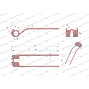 Palec przetrząsarka zastosowanie Claas 9023442 Waryński-90797