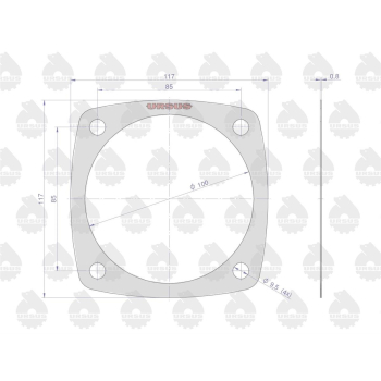 Uszczelka pokrywy łożysk sprzęgła krążelit 0.8mm C-385  ORYGINAŁ URSUS