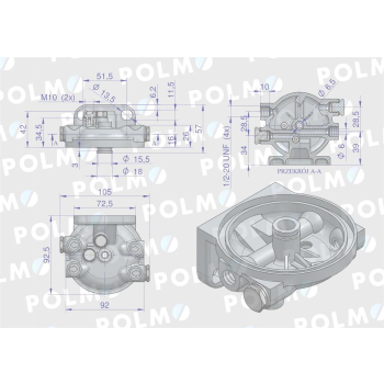 Pokrywa filtra paliwa MF3 ORYGINAŁ URSUS-91267