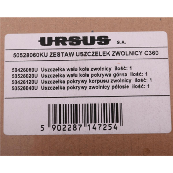 Komplet ( zestaw ) uszczelek zwolnicy 50528020. 50428120. 50528040 C-360 ORYGINAŁ URSUS-92619