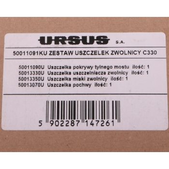 Komplet ( zestaw ) uszczelek zwolnicy 50013330. 50013350. 50013070 C-330 ORYGINAŁ URSUS-92628