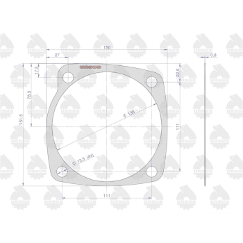 Komplet ( zestaw ) uszczelek tylnego mostu C-385 ORYGINAŁ URSUS-92664