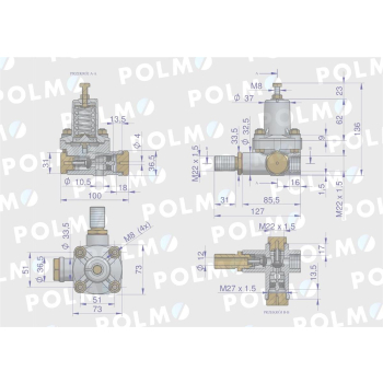 Regulator ciśnienia powietrza 42480170 C-330 C-360 C-385 POLMO-92962
