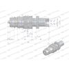 Szybkozłącze hydrauliczne wtyczka long z eliminatorem ciśnienia M18x1.5 gwint zew. EURO (9100818W) (ISO 7241-A) Wary?