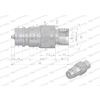 Szybkozłącze hydrauliczne wtyczka z eliminatorem ciśnienia M20x1.5 gwint zew. EURO (9100822W) (ISO 7241-A) Waryński-