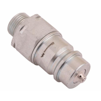 Szybkozłącze hydrauliczne wtyczka z eliminatorem ciśnienia M18x1.5 gwint zew. EURO (9100818W) (ISO 7241-A) Waryński-
