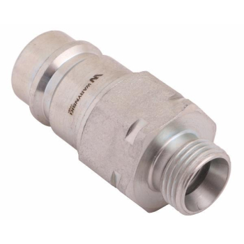 Szybkozłącze hydrauliczne wtyczka z eliminatorem ciśnienia M18x1.5 gwint zew. EURO (9100818W) (ISO 7241-A) Waryński-
