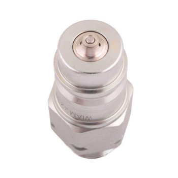 Szybkozłącze hydrauliczne wtyczka z eliminatorem ciśnienia M22x1.5 gwint zew. EURO (9100822W) (ISO 7241-A) Waryński-