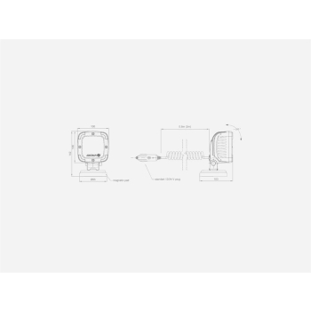 Lampa robocza aluminiowa 9-diodowa 2800Lm mocowanie magnes DIO008 LED DIORA-93091