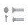Śruba kpl. redliczkowa półokrągła M8x33 mm kl. 8.8 Waryński-93255