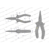 Szczypce wydłużone proste 160 mm Waryński-93294