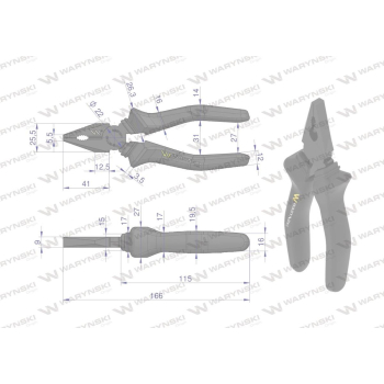 Szczypce uniwersalne 160 mm Waryński-93285
