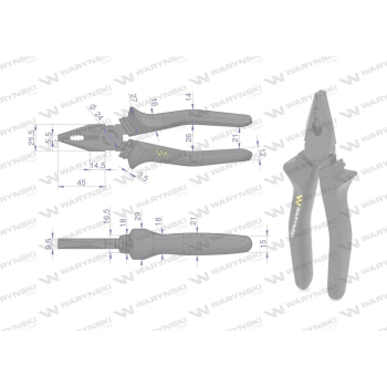Szczypce uniwersalne 180 mm Waryński-93288