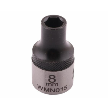 Nasadka sześciokątna 1/2". 8 mm. CrV50BV30. DIN 3124. Waryński