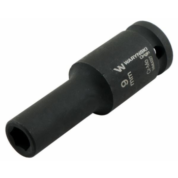Nasadka udarowa sześciokątna długa 1/2". 9 mm. CrMo. DIN 3129. Waryński