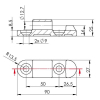Uchwyt UR-90 rozłączny 90 zastosowanie przyczepka SPP-94149