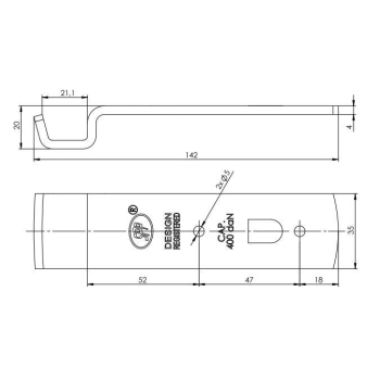 Zaczep spinacza zapinacz Z-01A 400kg zastosowanie przyczepka SPP-94101