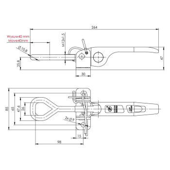 Spinacz zaczep do burt ZB-15 1190kg zastosowanie przyczepka SPP-94114