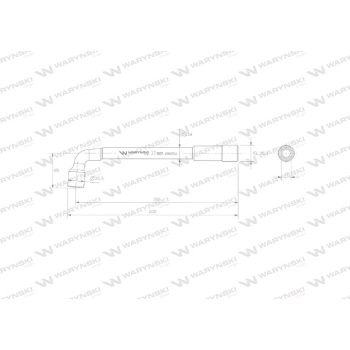 Klucz fajkowy 17 mm dwunastokatny ze stali CrV Waryński-94209