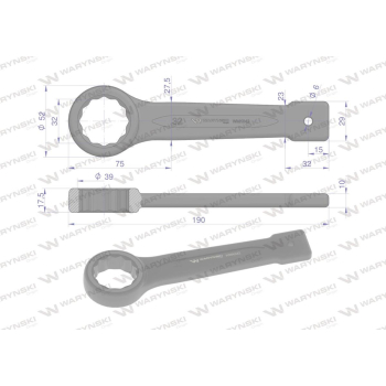 Klucz oczkowy do pobijania 32 mm Waryński-94285