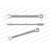 Klucz płasko-oczkowy 6 mm z grzechotką 72 zęby standard ASME B107-2010 Waryński-94572