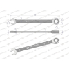Klucz płasko-oczkowy 9 mm z grzechotką 72 zęby standard ASME B107-2010 Waryński-94578