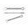 Klucz płasko-oczkowy 13 mm z grzechotką 72 zęby standard ASME B107-2010 Waryński-94586