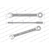 Klucz płasko-oczkowy 14 mm z grzechotką 72 zęby standard ASME B107-2010 Waryński-94588